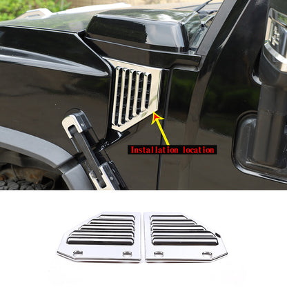 Silver Chrome Cover Trim Door Handle Mirror Hood Vent Kit For Hummer H2 2003-09 12