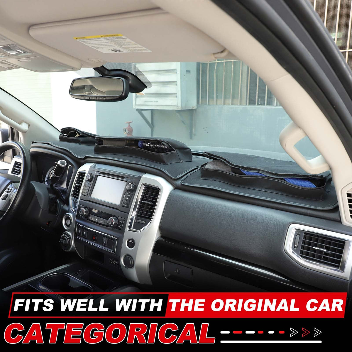 Interior Center Console Dashboard Storage Bag For Nissan Titan 2016-2023 US 9