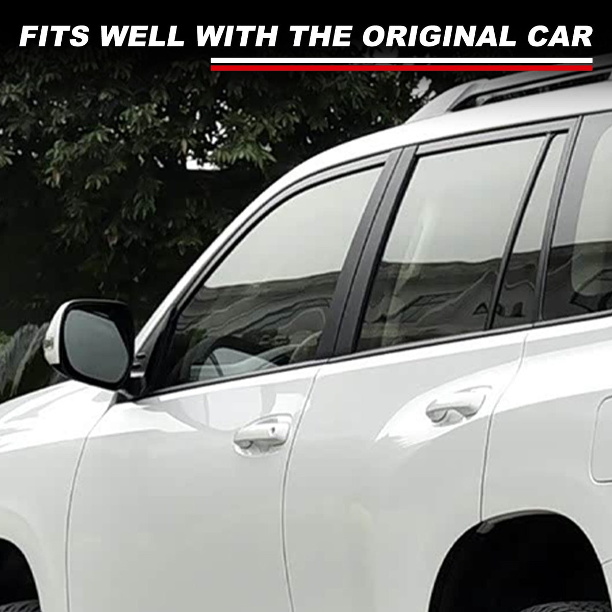 Front Door Window Visor Sunshade Sun Cover For Toyota Prado J150 2010-2023 15