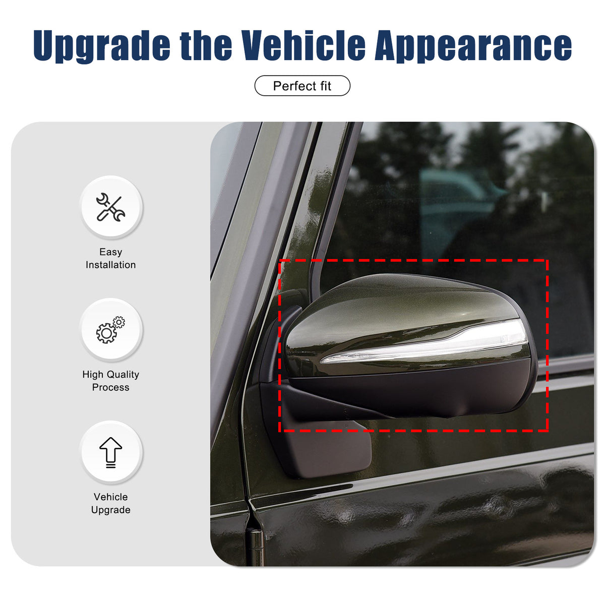 Honeycomb Real Carbon Fiber Rear View Mirror Cover Trim For Benz G500 G63 19-23 14