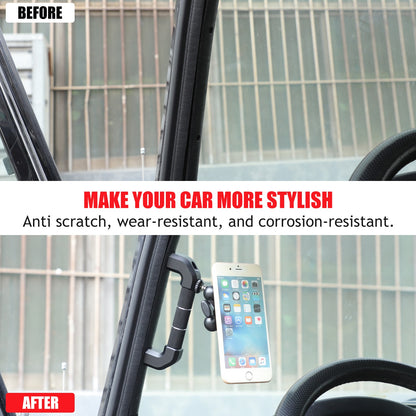 Replace Black A-Pillar Handle W/ Phone Mount For LR Defender L316 2004-2018 3