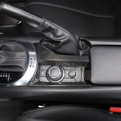 Real Carbon fiber Center Multimedia Panel Cover Trim For Mazda MX-5 2016-23 3