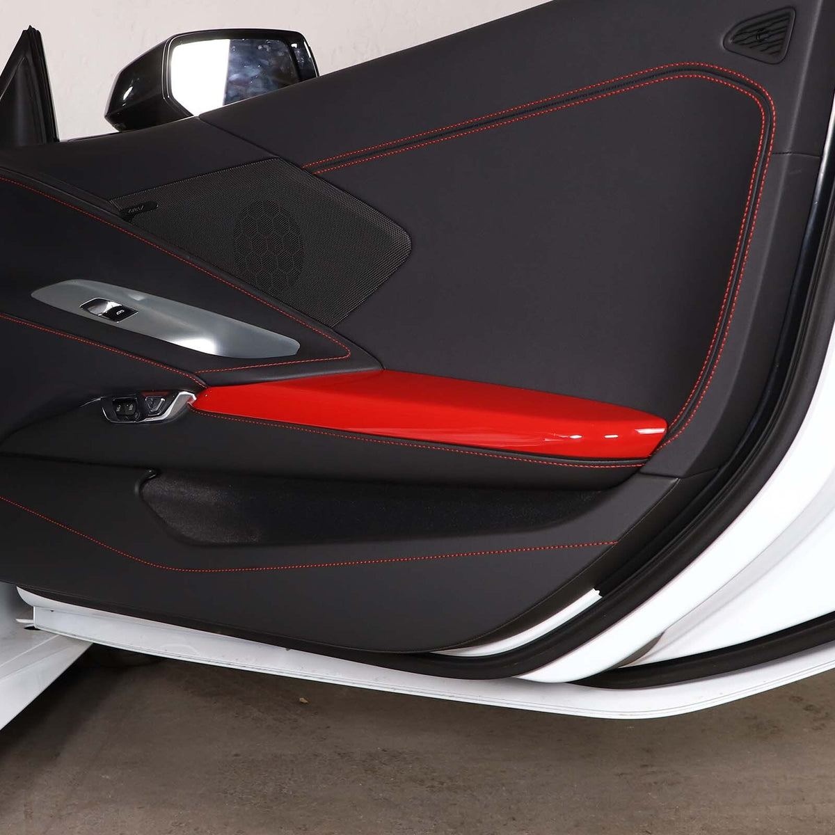 Red Full Interior Set Dash Panel Decor Cover Trim Kit For Corvette C8 2020-25 - Variants 6-10 67