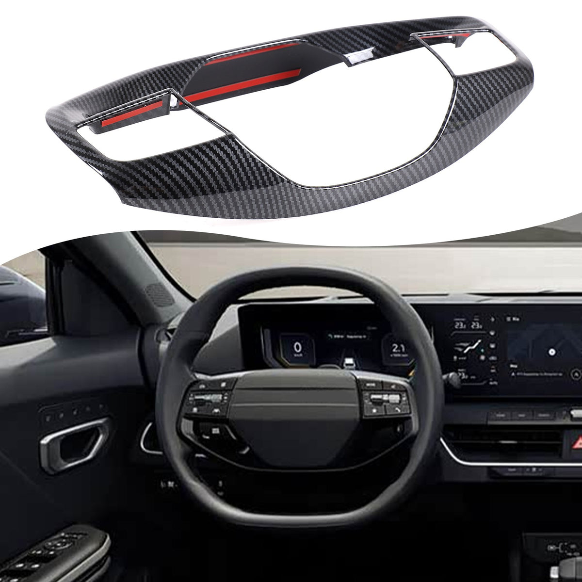 ABS Carbon fiber Interior Cover Trim Decor Accessories For Kia K4 2025+ 23