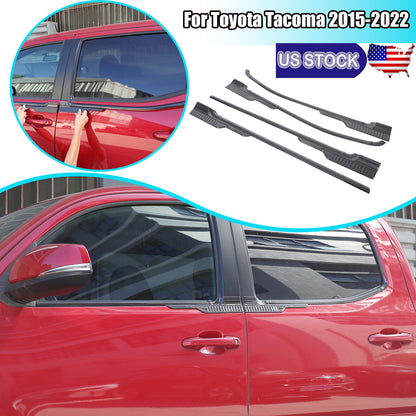 ABS Carbon Exterior Window Bottom Sill Trim Strip For Toyota Tacoma 2015-2022 US 1