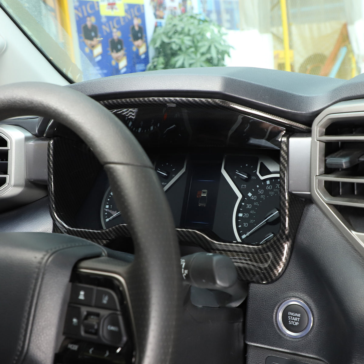 ABS Carbon Fiber Interior Set Cover Trim Kit For Toyota Tundra Sequoia SR 22+ - Styles 1-5 29