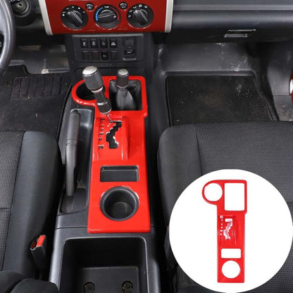 Red Gear Shift Water Cup Panel Cover Trim For Toyota FJ Cruiser 07-21 1