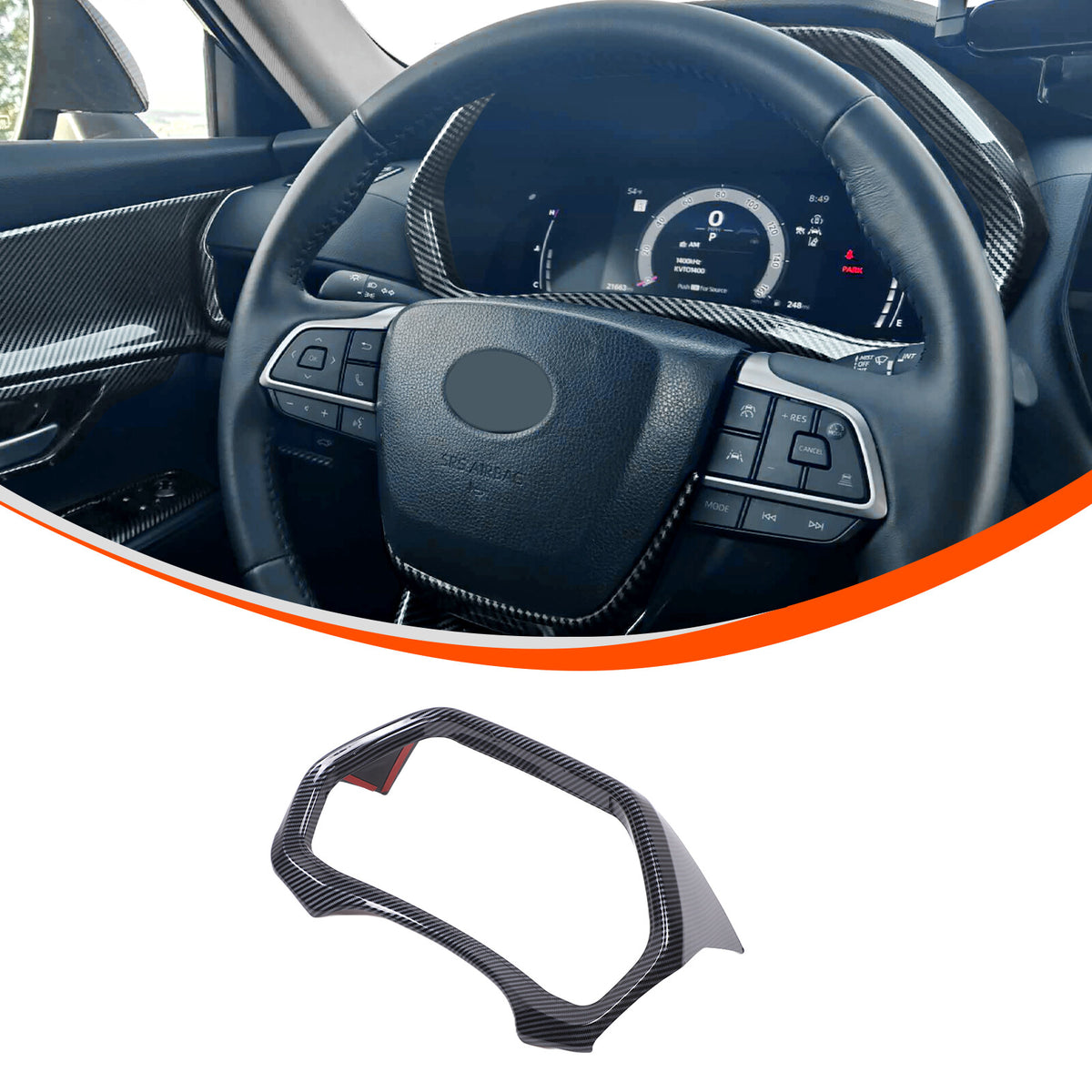 Carbon Fiber ABS Dashboard Instrument Trim For Toyota Grand Highlander 2024+ US 3