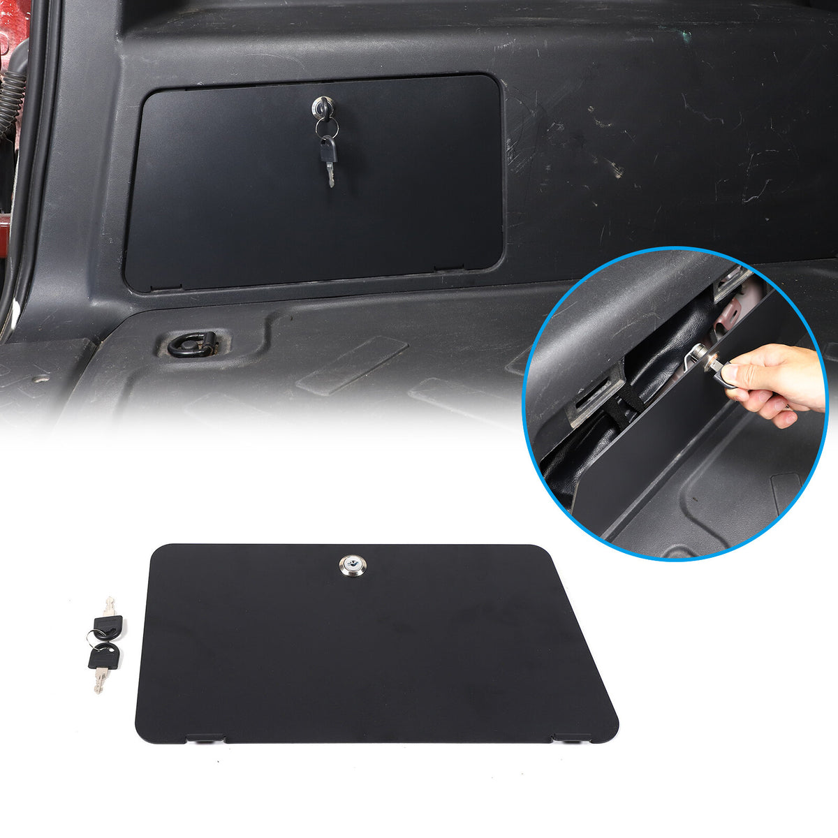 Rear Trunk Side Vault Safe Cargo Storage Lock Box For Toyota FJ Cruiser 07-21 US 3