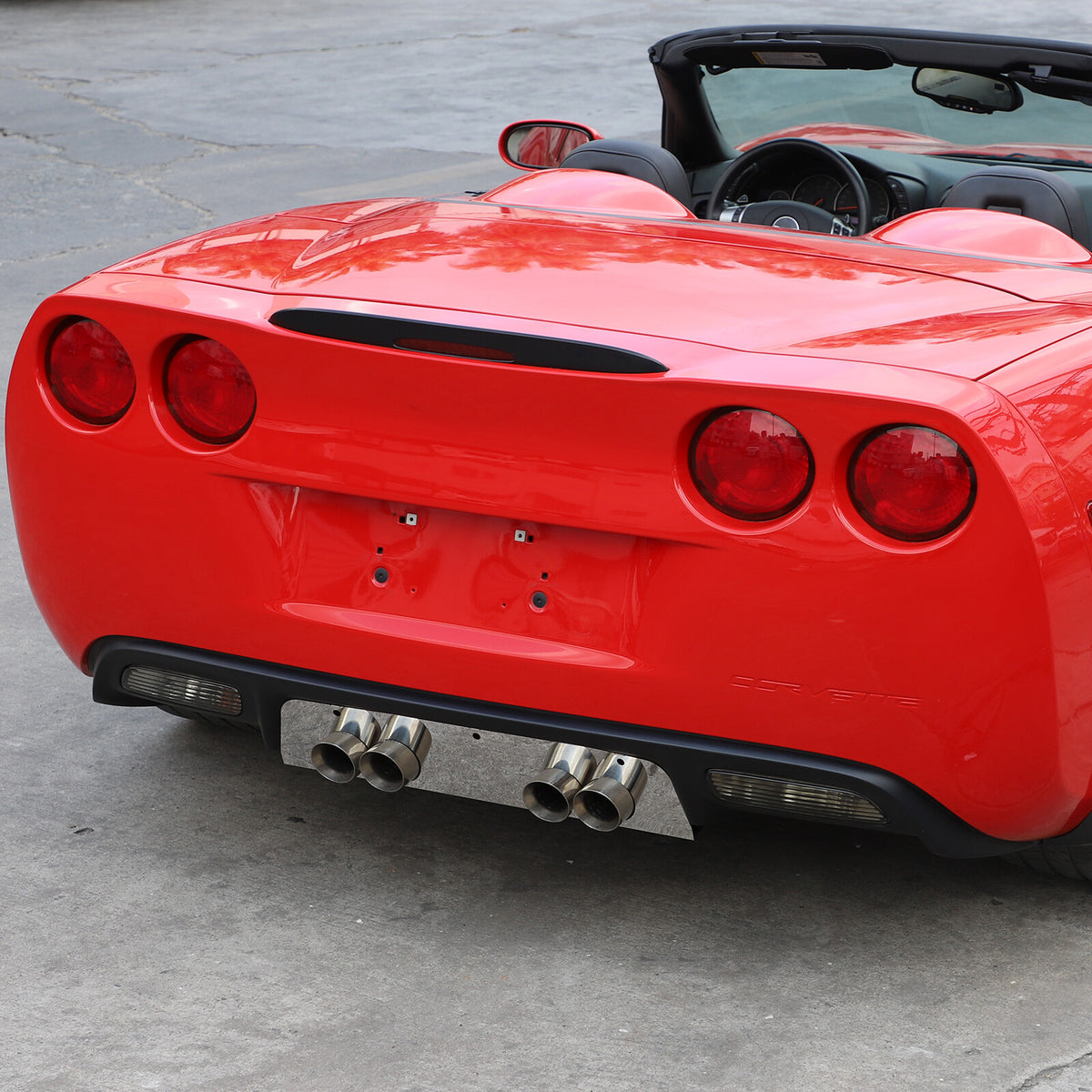Stainless Steel Exhaust Filler Panel trim for 2005-2013 C6 Corvette 8