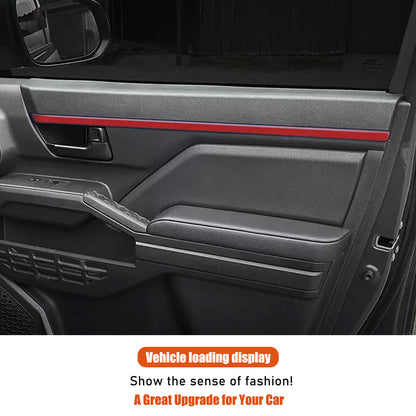 Sports Red ABS Interior Door Panel Trim Cover For Toyota Tacoma 2024+ US 17