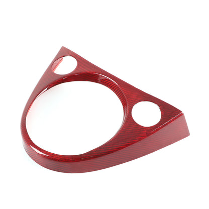 Red Real Carbon Fiber Center Gear Shift Panel Trim For Fiat 500 Abarth 595 10-22 4