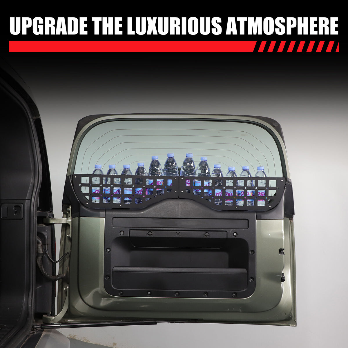 Alloy Tailgate Window Storage Fence Molle Panel Rack For LR Defender L663 2020+ 19