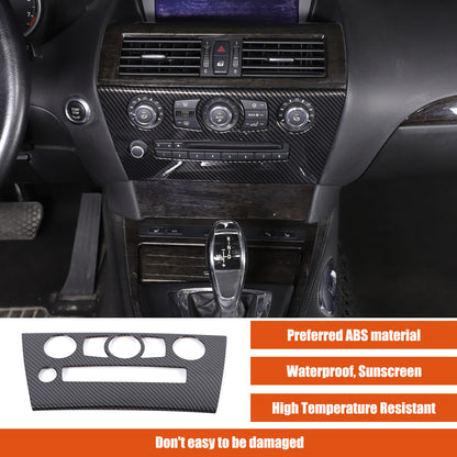 ABS Carbon Center Air Conditioning Cover Trim For BMW 6 Series E63 E64 2004-2009 19