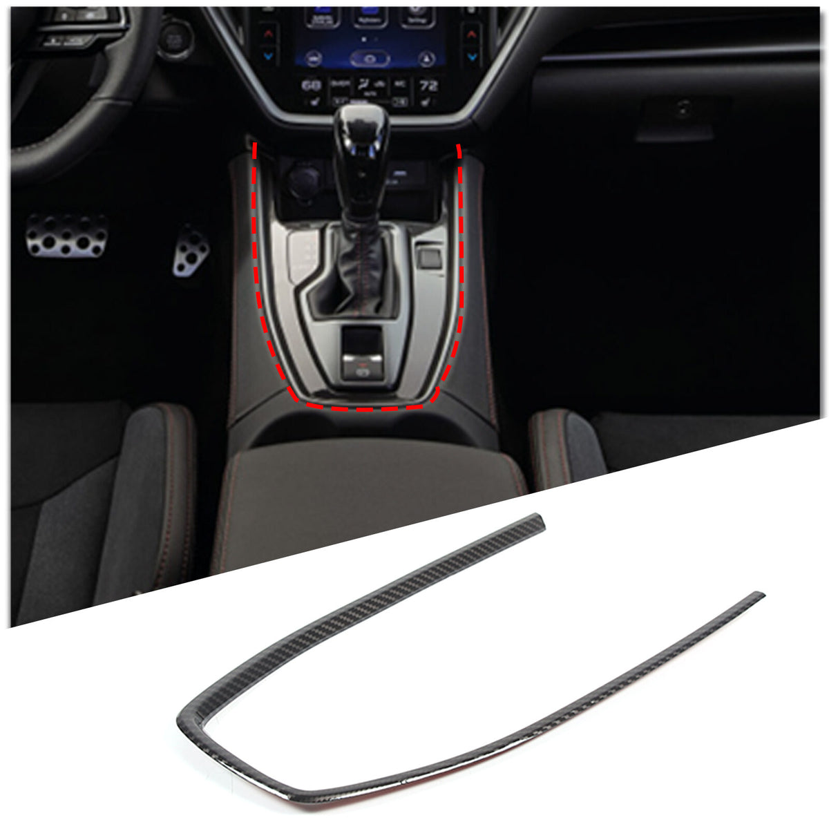 Carbon Fiber ABS Interior Full Cover Trim Kit Set For Subaru WRX AT 2022-2025 - Styles 1-5 20