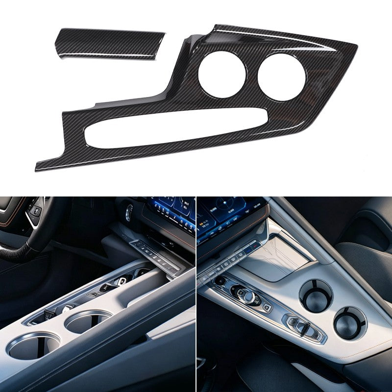 Carbon Fiber ABS Center Console Gear Shift Panel Trim For Corvette C8 2026+ 12