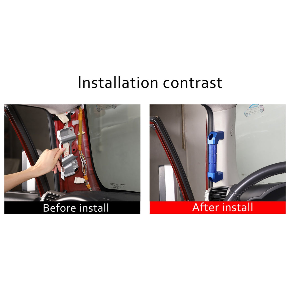 Blue A-pillar Handle Replacement Trim For 2007-2021 Toyota FJ Cruiser 21