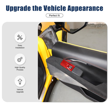 Red Real Carbon fiber Window Lift Switch Button Trim For Lotus EMIRA 2021-2025 21