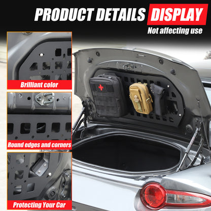 Tailgate Storage Panel Molle Panel Steel Cargo Shelf For Mazda MX-5 Miata 16-25 16