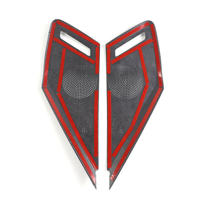 Forged Real Carbon Fiber Door Sound Speaker Cover Trim For 2020-26 C8 Corvette 14