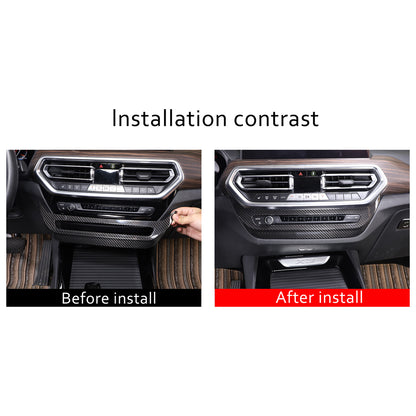 Real Carbon Fiber Air Vent CD Panel Cover Trim For BMW X3 G01 X4 G02 2022-2024 20
