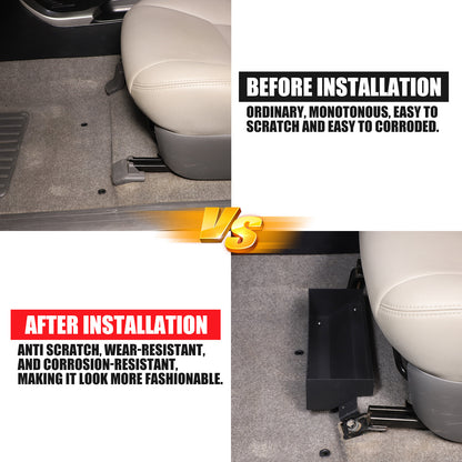 Black Alloy Under-seat Storage Basket Tray For Toyota Prado FJ120 2003-09 US 20