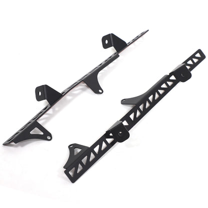 Black Steel A-Pillar LED Light Bar Mount Bracket For Hummer H2 2003-2009 5