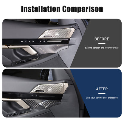 X Style Real Carbon Fiber Inner Front door Cover Trim For BMW 5 Series G60 2024+ 16