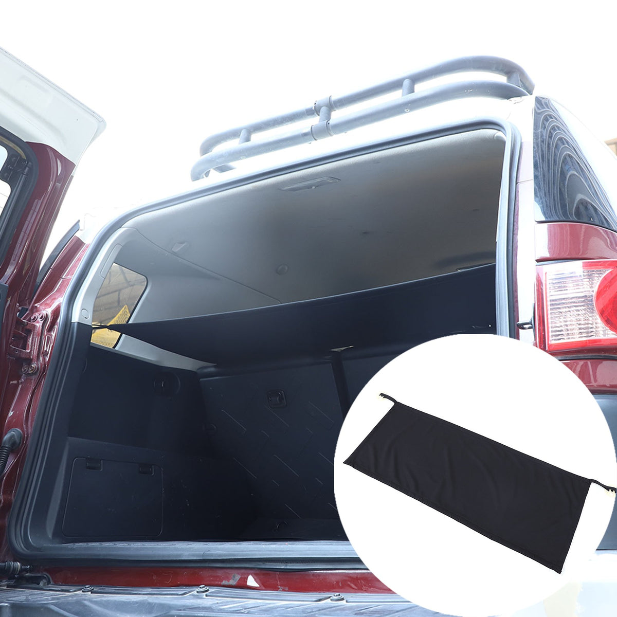 Black Rear Trunk Cargo Cover Sun Shade Sun Visor For Toyota FJ Cruiser 2007-2021 6