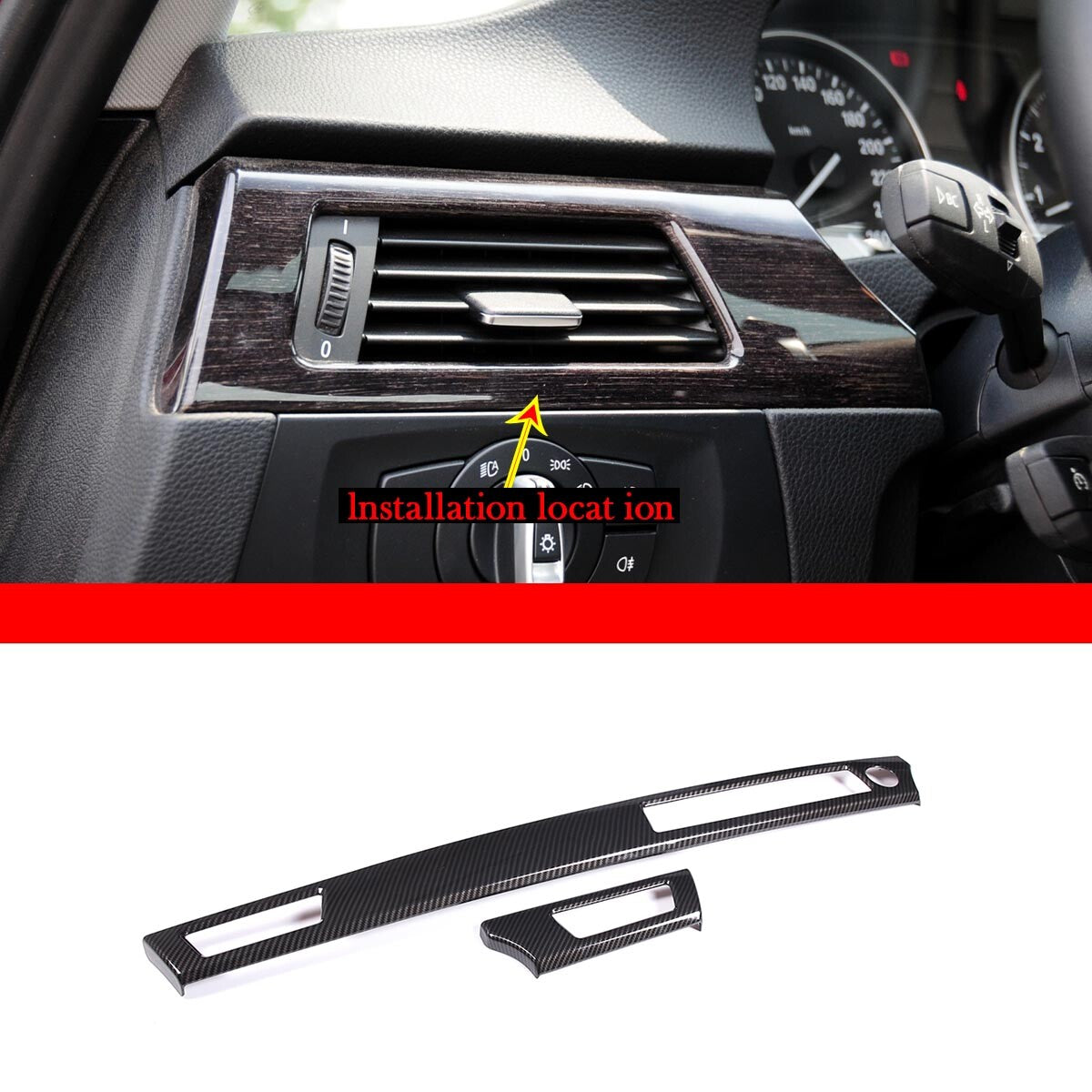 Dashboard Panel Trim Without Navigation For BMW 3 Series E90 E92 2005-2012 6