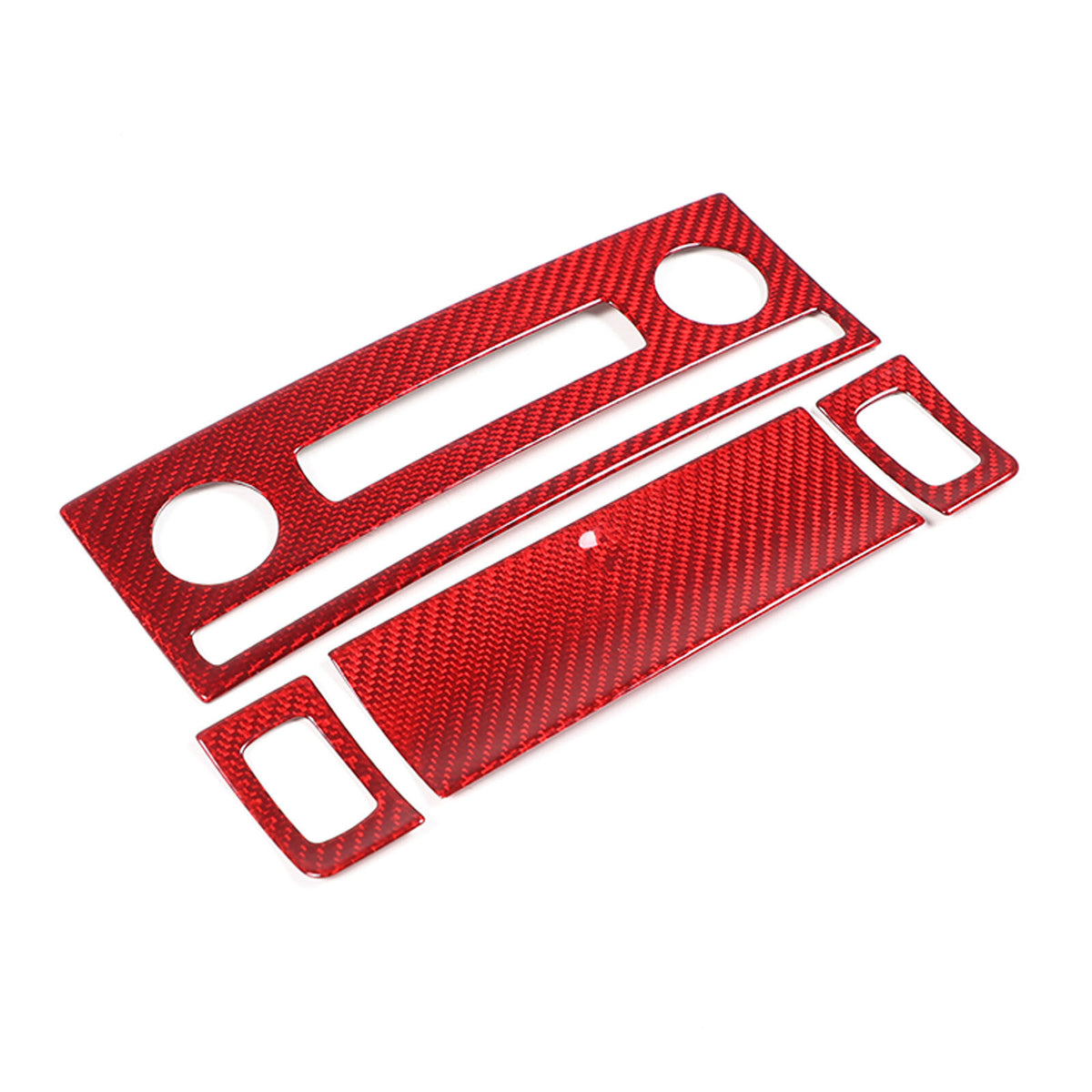 Red Real Carbon Fiber Center Console Air Conditioner Trim For Corvette C6 05-13 7
