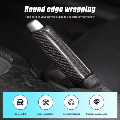 Real Carbon Fiber Emergency Brake Handle Cover Trim For Corvette C6 2005-2013 US 12