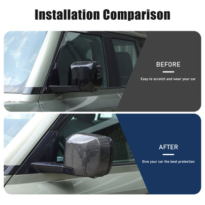 Honeycomb Carbon fiber Side Rear Mirror Cover Caps Trim For LR Defender 2020-24 16