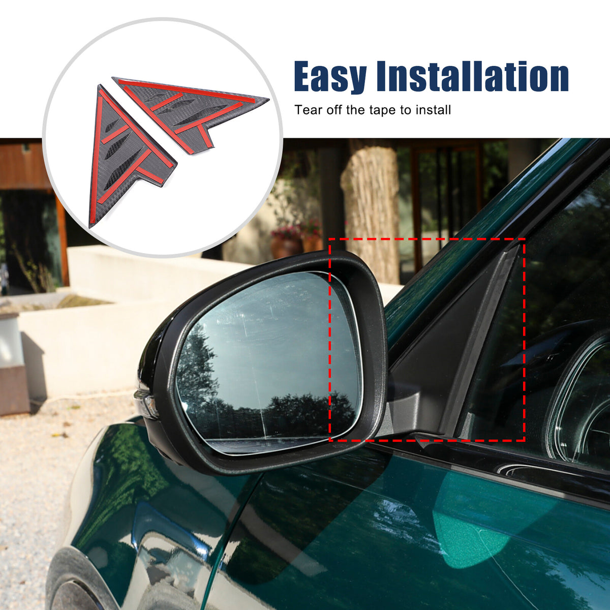 Real Carbon Fiber Front A-pillar Triangular Panel Trim For Alfa Romeo Tonale 3