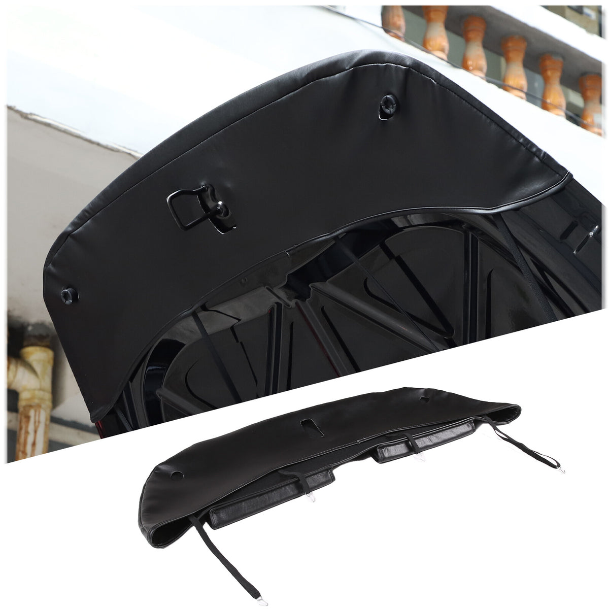 Front Leather Hood Cover Protector Bra Trim For Tesla Model 3/Y 2016-24 3