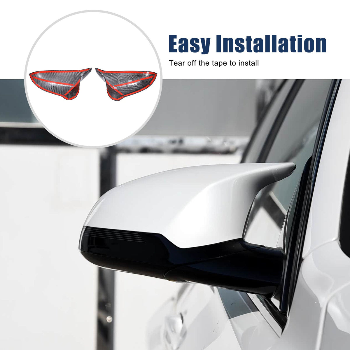 Real Carbon Fiber Side Mirror Cover Trim For BMW M3 F80 M4 F82 2015-2019 16