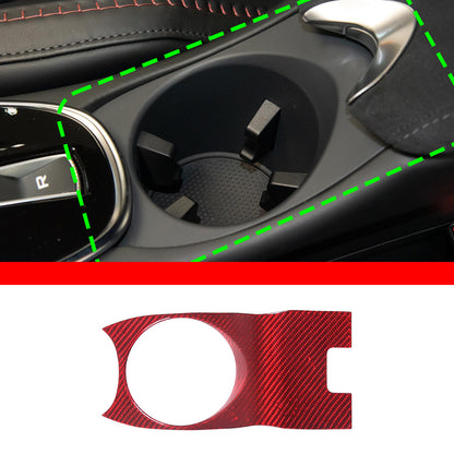 Real Carbon fiber Center Armrest Cup Holder Cover Trim For McLaren GT 19-22 9