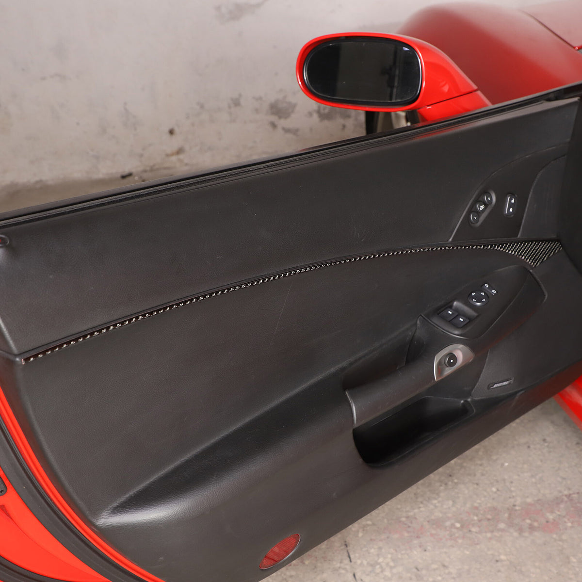 Carbon Fiber Inner Door Panel Waistline Trim Sticker For Corvette C6 2005-2013 7