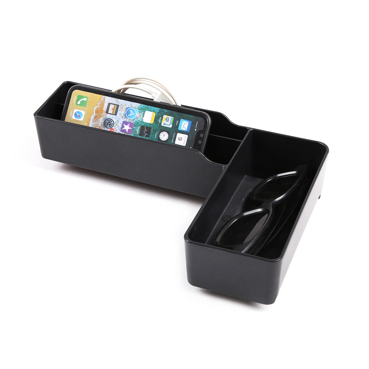 L & U Shape Gear Shift Storage Box Tray Organizer For Toyota FJ Curiser 07-21 7
