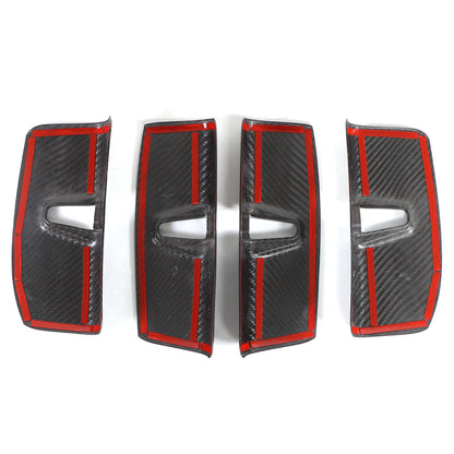 Real Carbon Fiber Interior Door Lock Trim Cover For Porsche Panamera 17-23 10