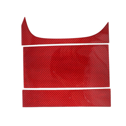 Red Carbon Fiber Interior Cup Holder Cover Trim Frame For Jaguar F-TYPE 2013-24 8