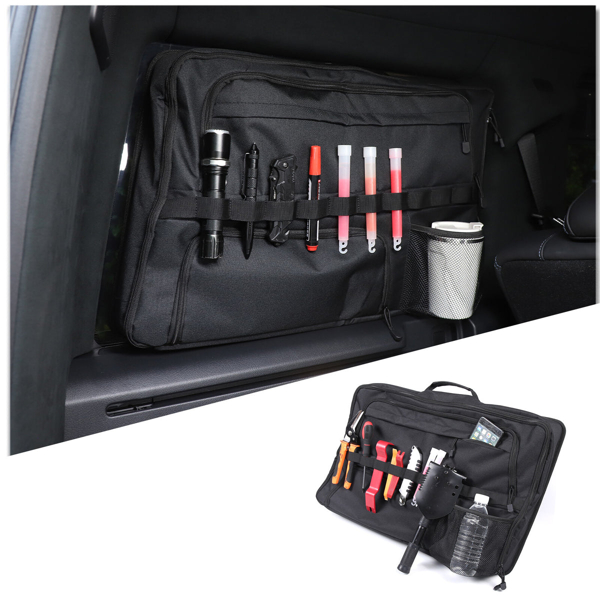 Car Trunk Left Side Window Storage Bag For Mercedes Benz G-Class 2019-23 16