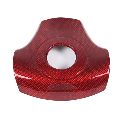 Red Real Carbon Fiber Steering Wheel Center Trim Sticker For Corvette C6 2005-13 7