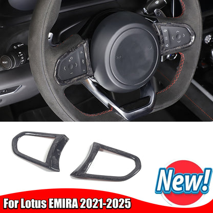 Forged Real Carbon fiber Steering Wheel Button Cover Trim For Lotus EMIRA 21-25 1