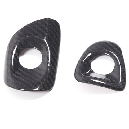 Real Dry Carbon Fiber Door Window Lift Switch Button Trim For Corvette C6 05-13 19