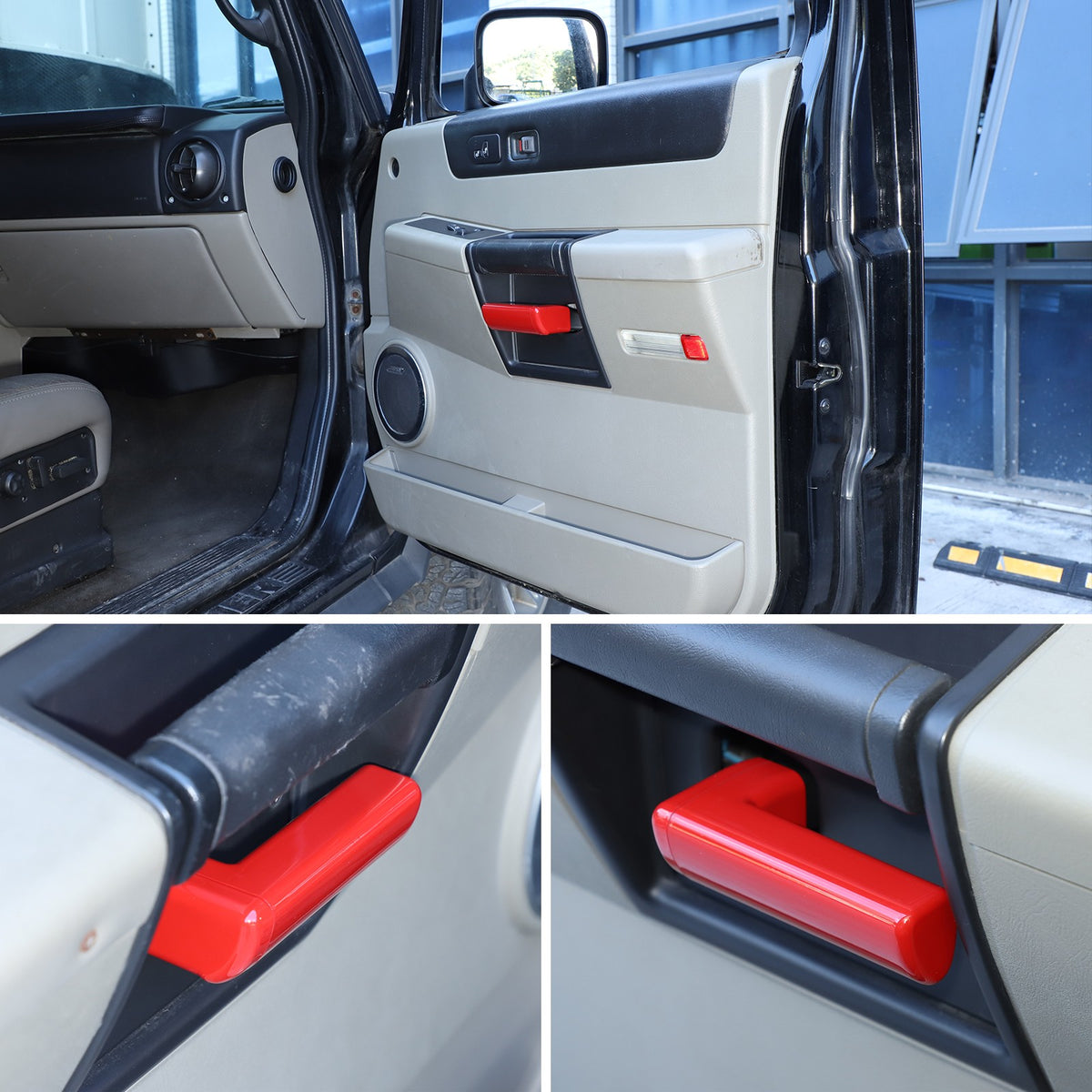 Sport Red ABS Inner Interior Door Handle Cover Trim For Hummer H2 2003-2007 US 17