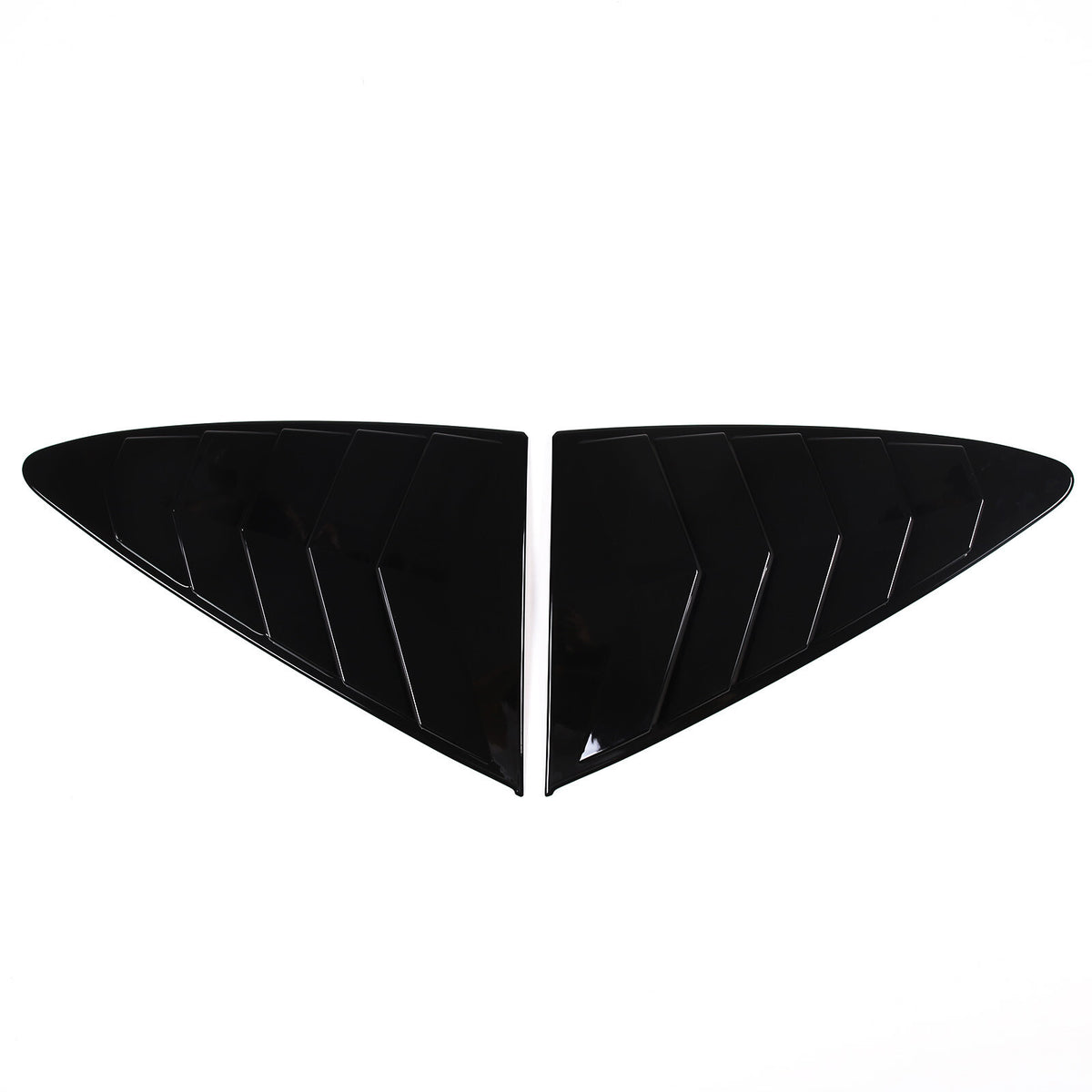 Glossy Black Rear Window Quarter Louver Cover Trim For Jaguar F-TYPE Coupe 13-24 3