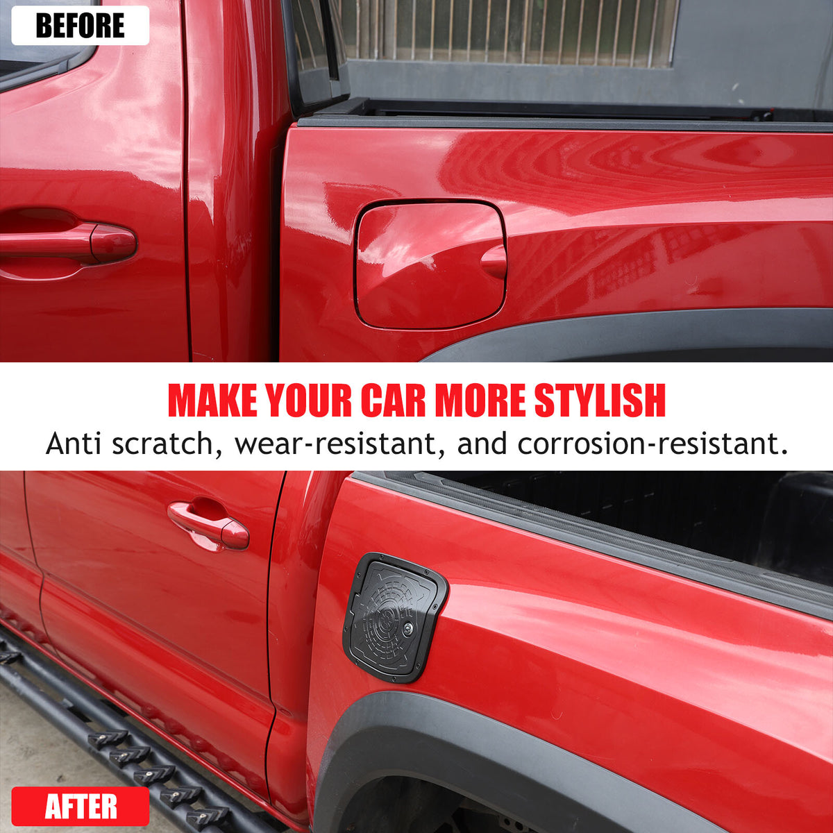 7 Styles Door Fuel Tank Cover W/ Lock Gas Cap Tank Trim For Toyota Tacoma 16-22 74