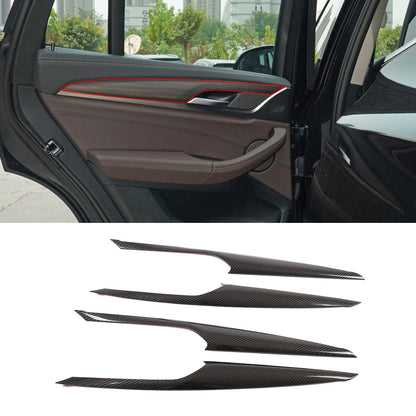 Inner Door Trim For BMW X3 G01 2018-2024 Carbon Fiber Decorate Panel Strip Cover 2