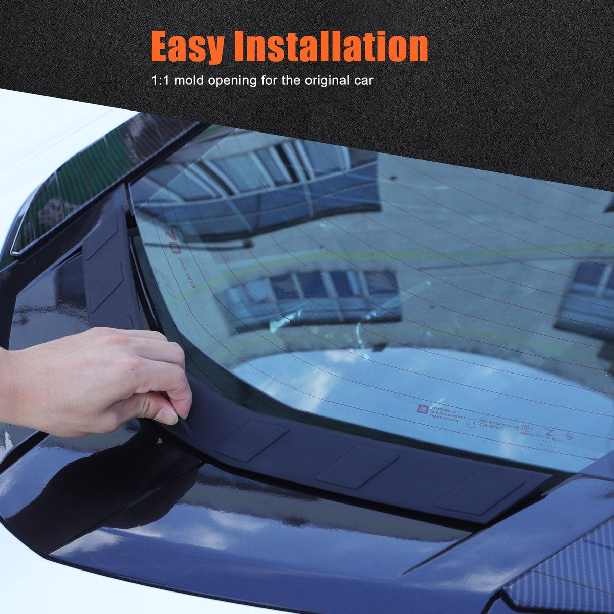 ABS Carbon Fiber Rear Hood Wash Waterproof Trim Cover For Corvette C8 2020+ 2
